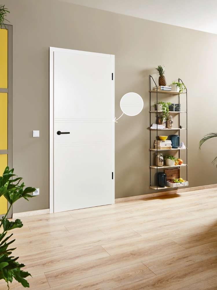 JOKA-Innentür Weißl.9016 VIDA34 HANDMAD. Kante A9 2mm, BB-Schloss, mit SL-Bohrung - Afbeelding 3