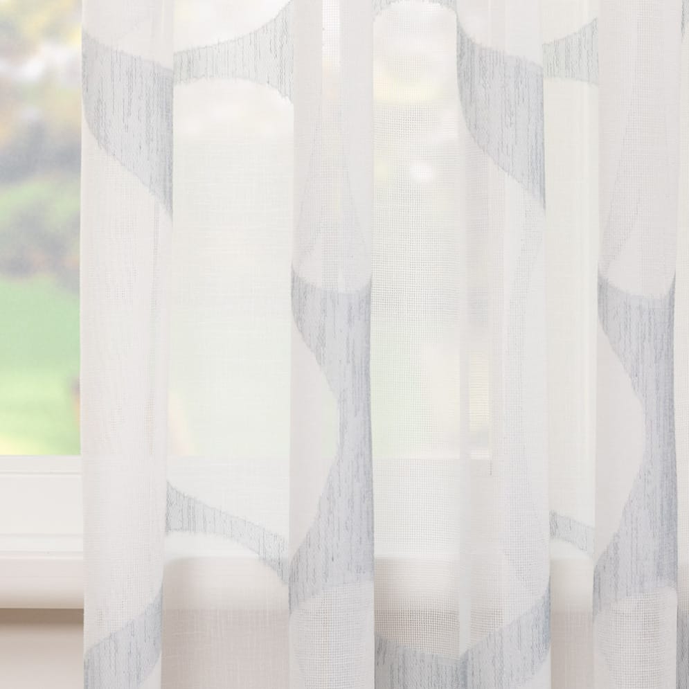 Dina – Off White met licht blauw – 04 - Afbeelding 2